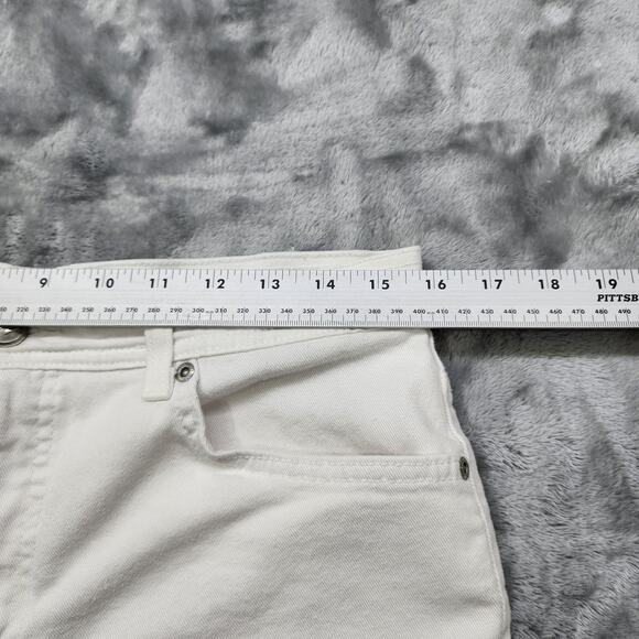Gloria Vanderbilt Jeans Womens 12P PETITE White High Rise Straight Leg Stretch - Picture 10 of 14